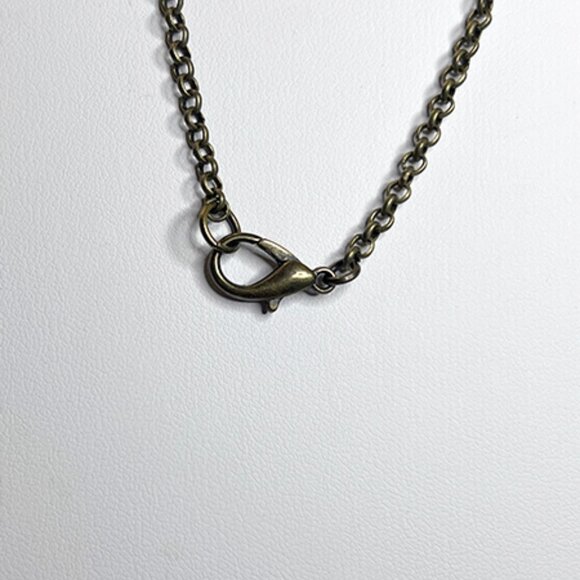 Rhinestone Multicolored Crystal Teardrop Brass Pendant | Necklace - Picture 4 of 4